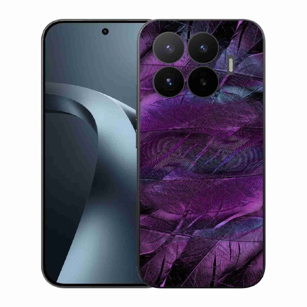 Gélový kryt mmCase na Xiaomi 17T - fialové pierka