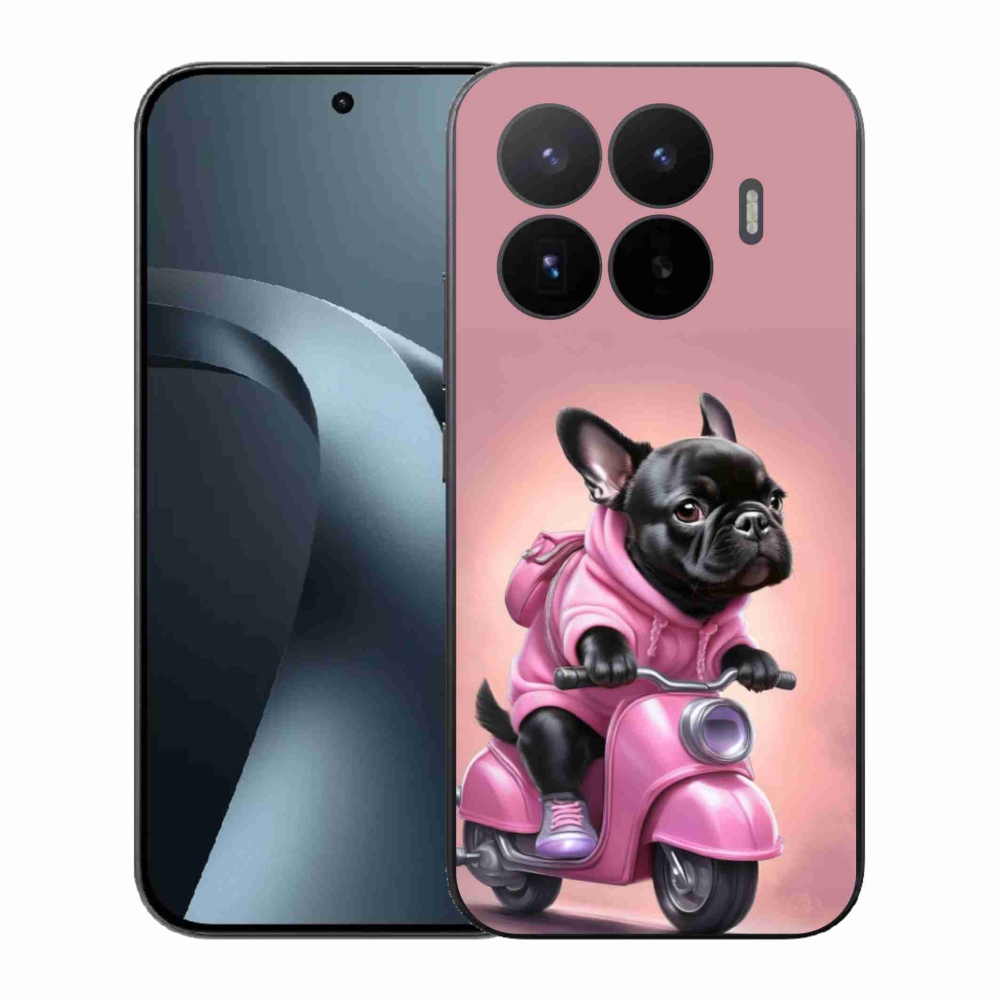 Gélový kryt mmCase na Xiaomi 17T - francúzsky buldoček na skútri