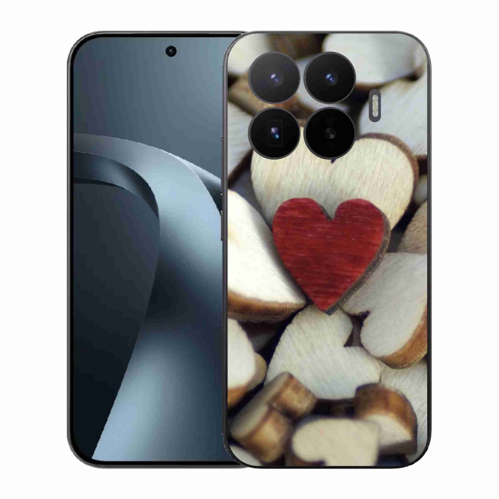 Gélový kryt mmCase na Xiaomi 17T - gravírované červené srdce