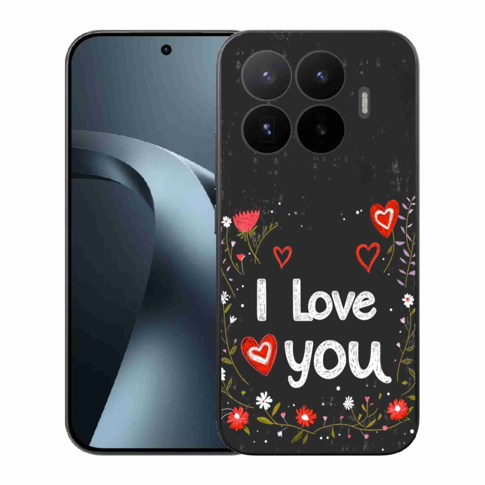 Gélový kryt mmCase na Xiaomi 17T - I love you čierne pozadie