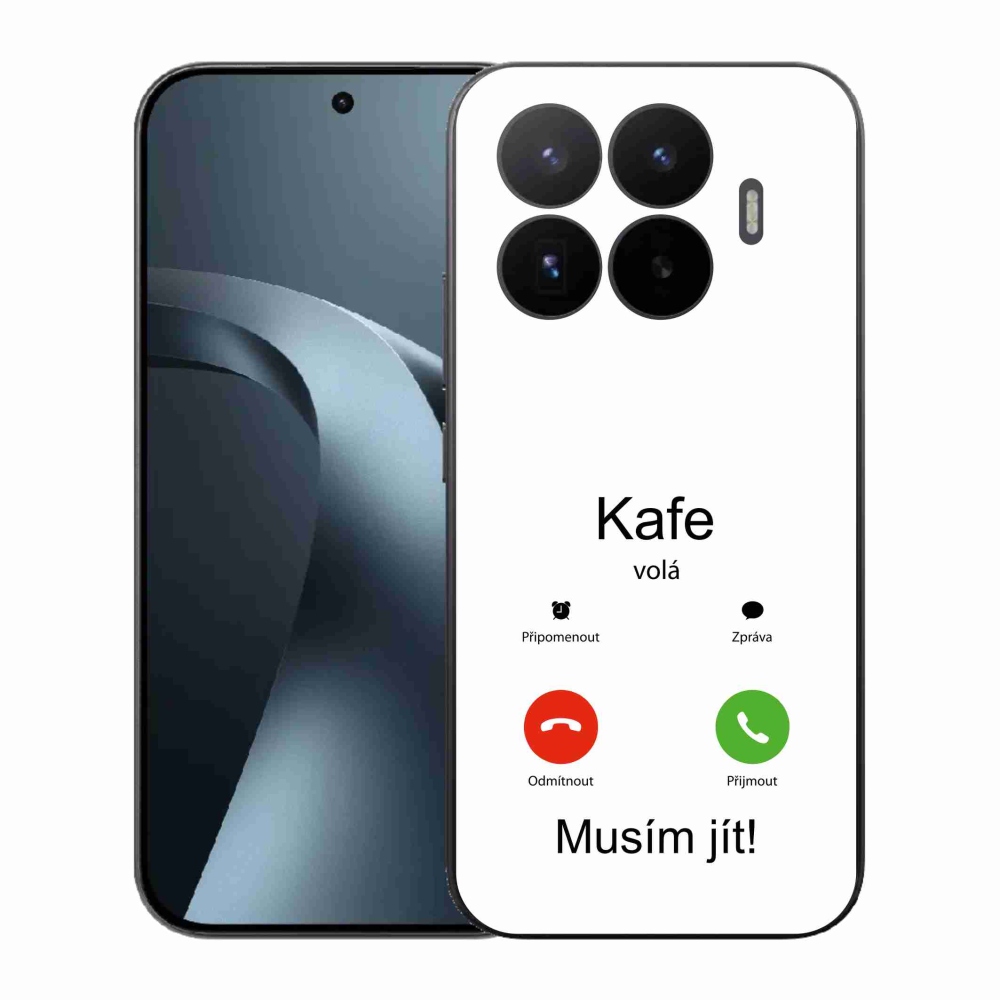Gélový kryt mmCase na Xiaomi 17T - káva volá biele pozadie