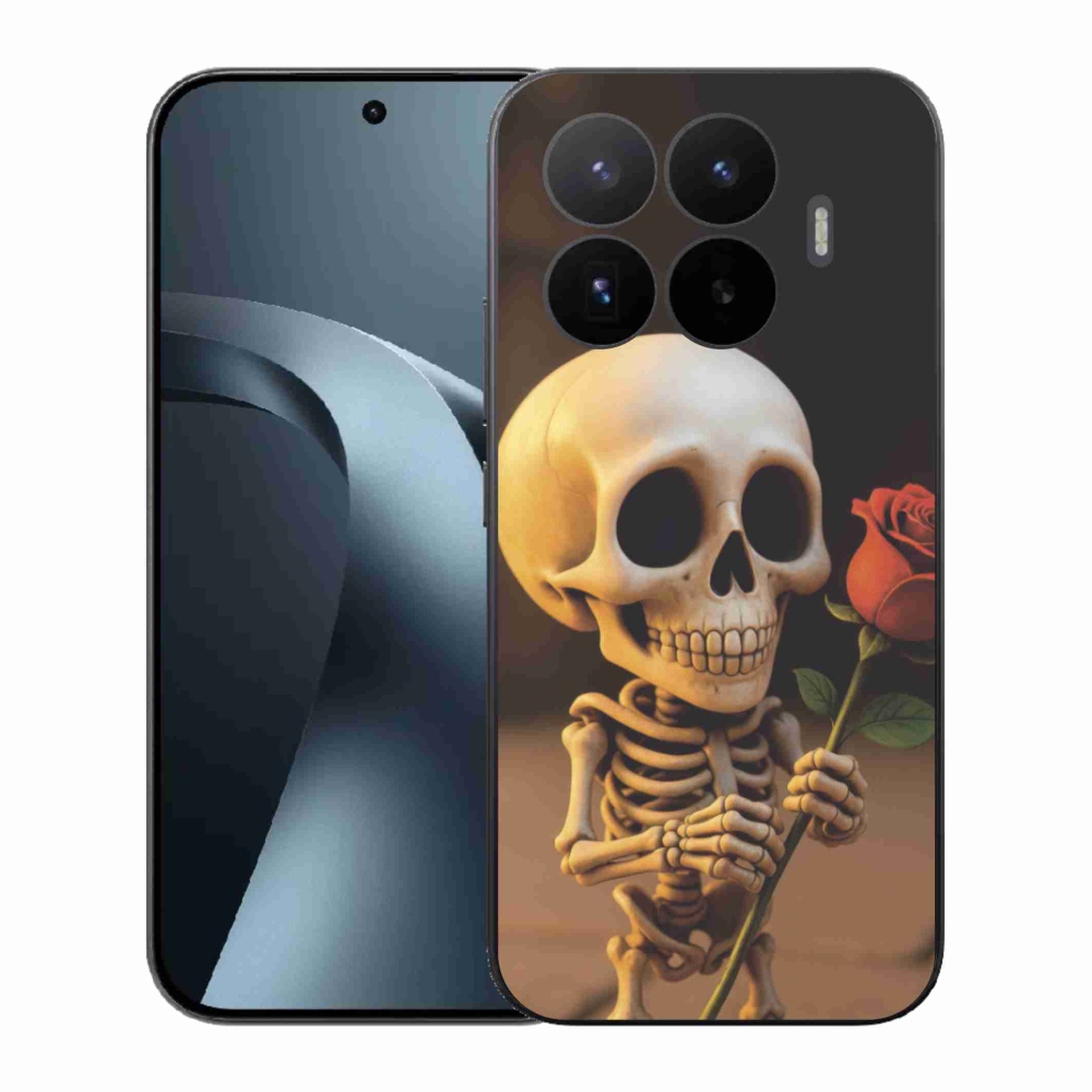 Gélový kryt mmCase na Xiaomi 17T - kostlivec s ružou