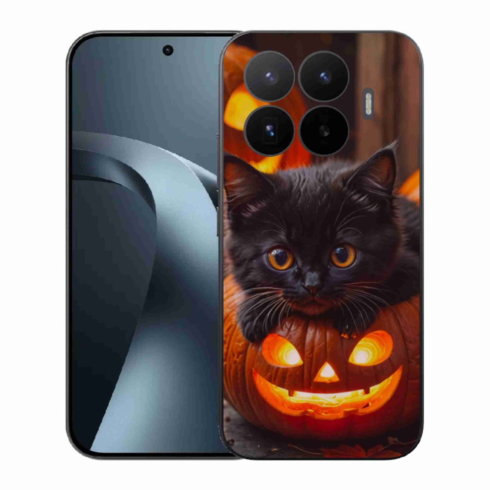 Gélový kryt mmCase na Xiaomi 17T - mačiatko a tekvica