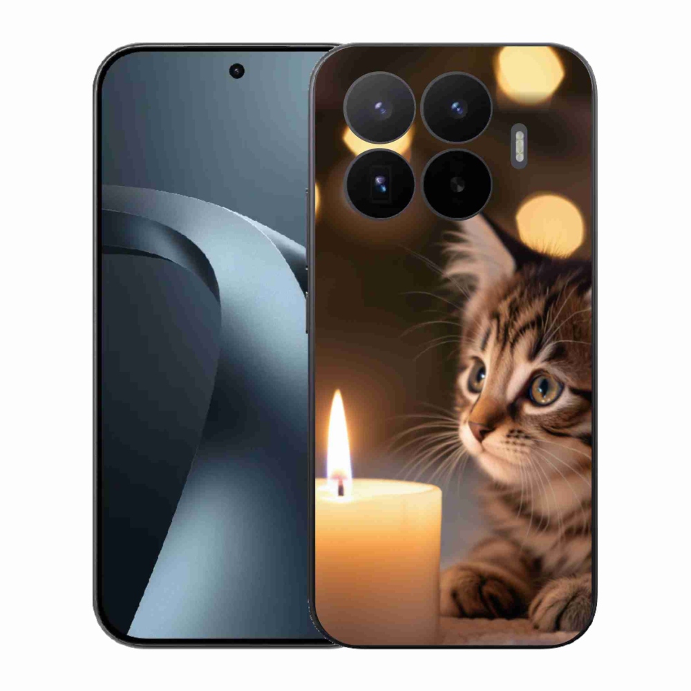 Gélový kryt mmCase na Xiaomi 17T - mačiatko a sviečka