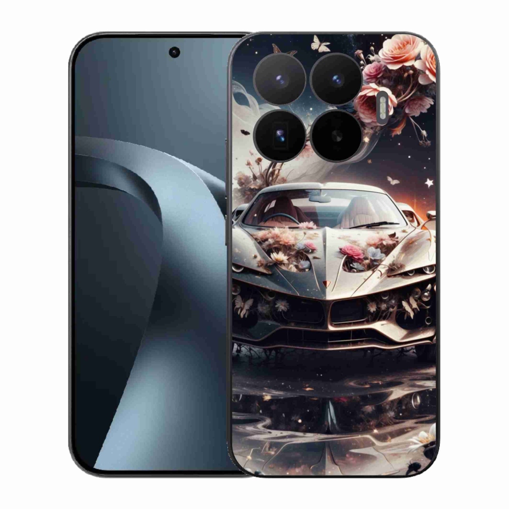 Gélový kryt mmCase na Xiaomi 17T - kvetinový športový automobil