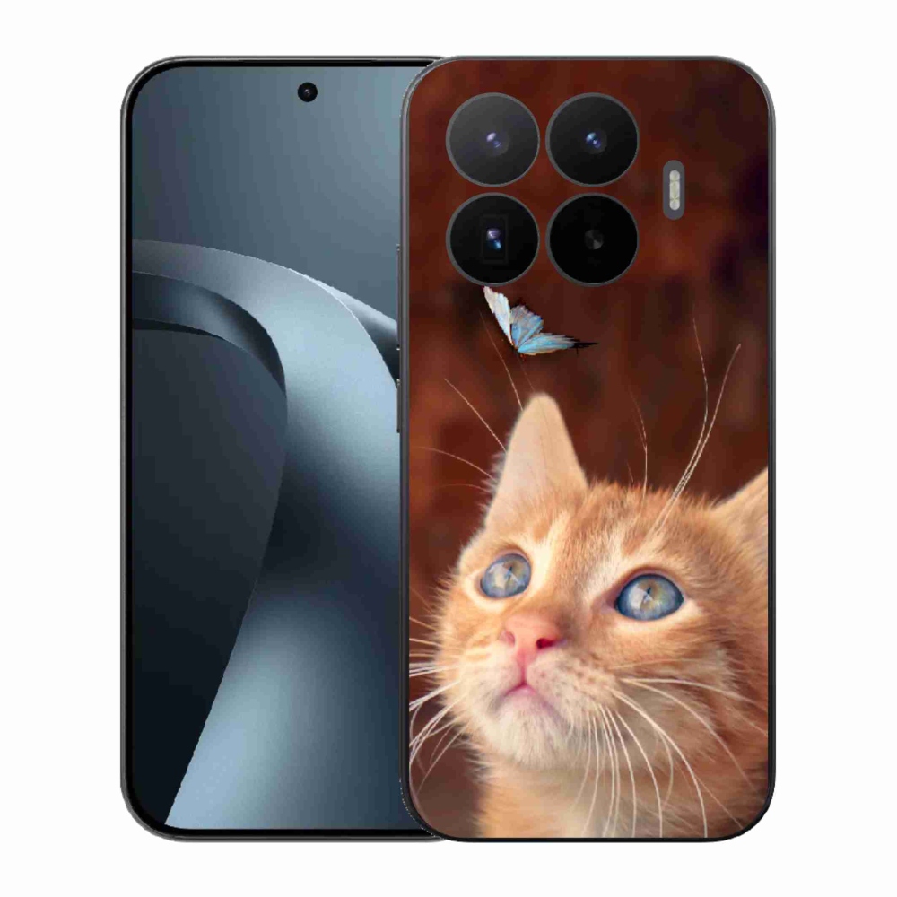 Gélový kryt mmCase na Xiaomi 17T - motýľ a mačiatko