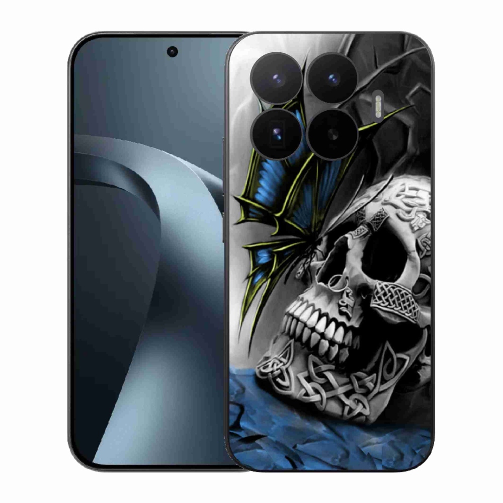 Gélový kryt mmCase na Xiaomi 17T - motýľ a lebka