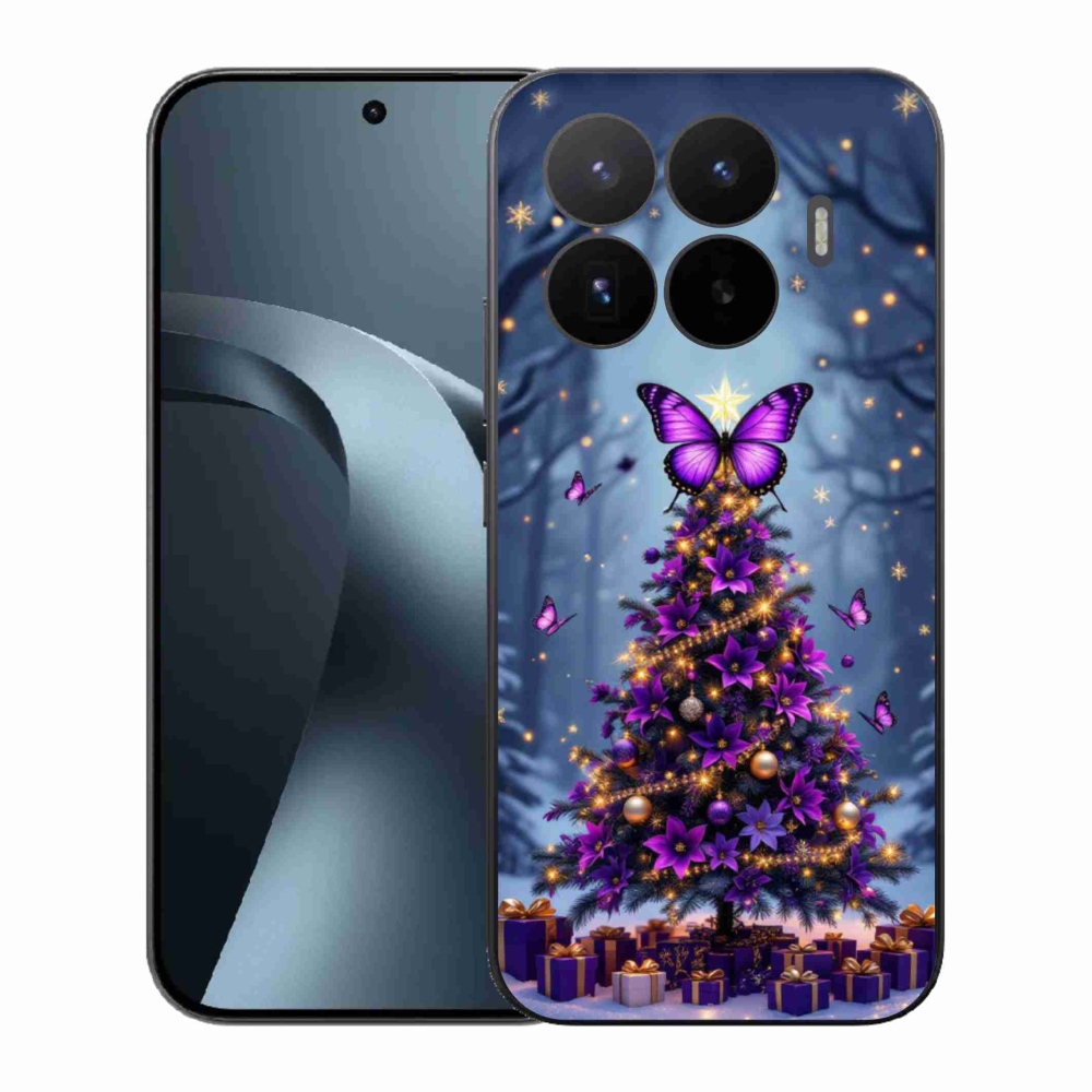 Gélový kryt mmCase na Xiaomi 17T - motýlí vianočný stromček