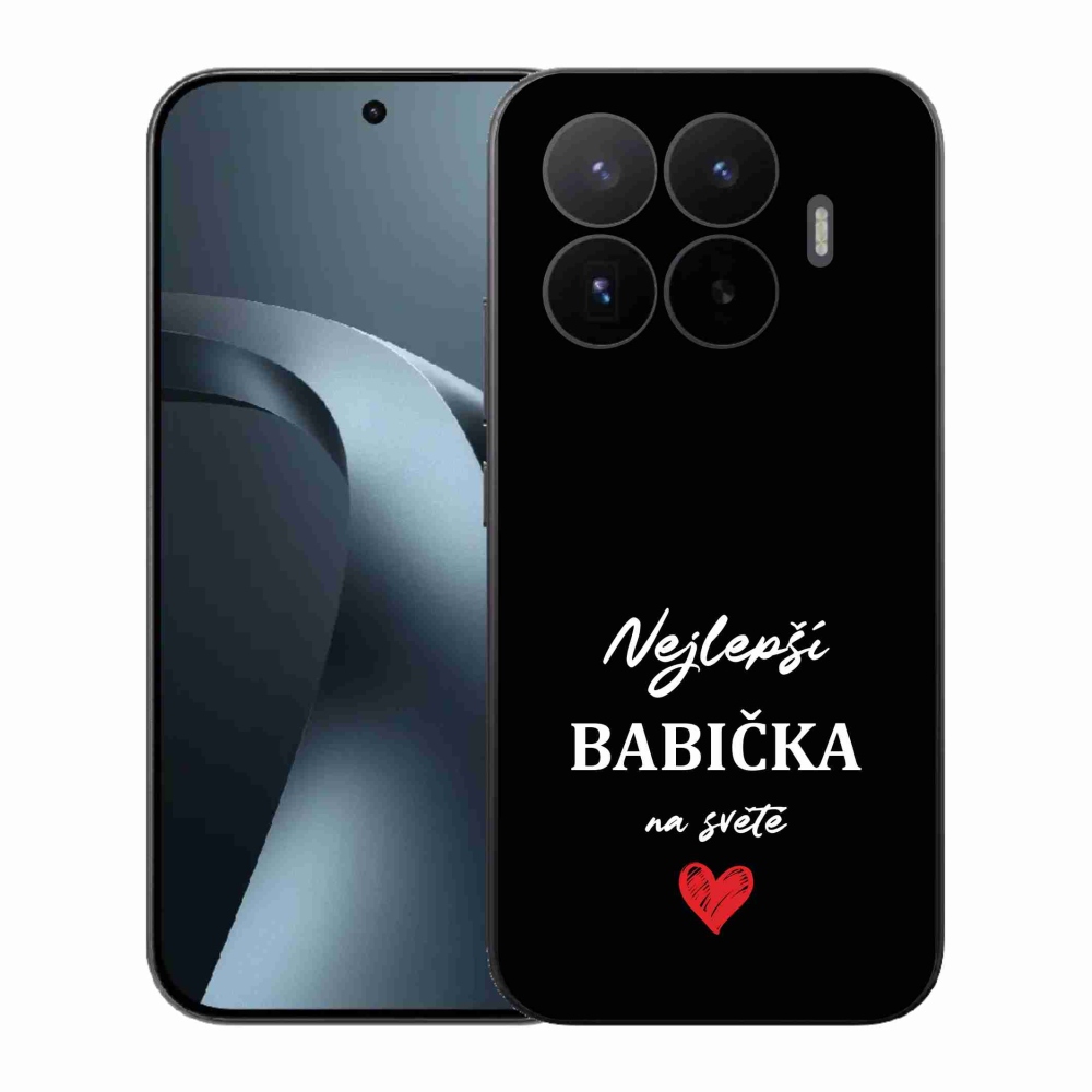 Gélový kryt mmCase na Xiaomi 17T - najlepšia babička 1 čierne pozadie