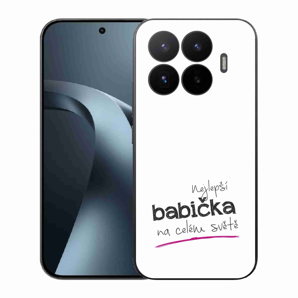 Gélový kryt mmCase na Xiaomi 17T - najlepšia babička 4 biele pozadie