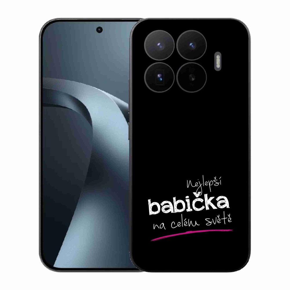 Gélový kryt mmCase na Xiaomi 17T - najlepšia babička 4 čierne pozadie