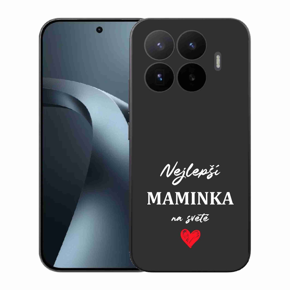 Gélový kryt mmCase na Xiaomi 17T - najlepšia mamička 1 čierne pozadie