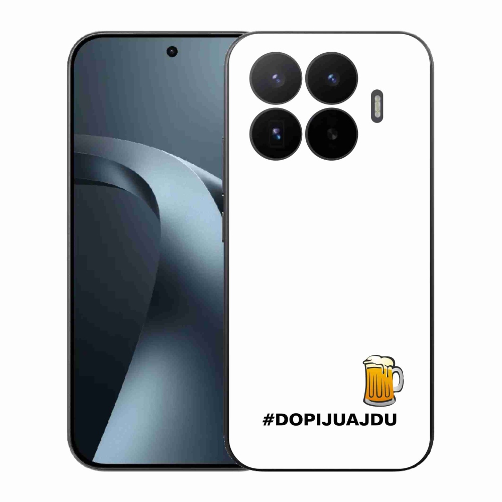 Gélový kryt mmCase na Xiaomi 17T - pivný motív 1 biele pozadie