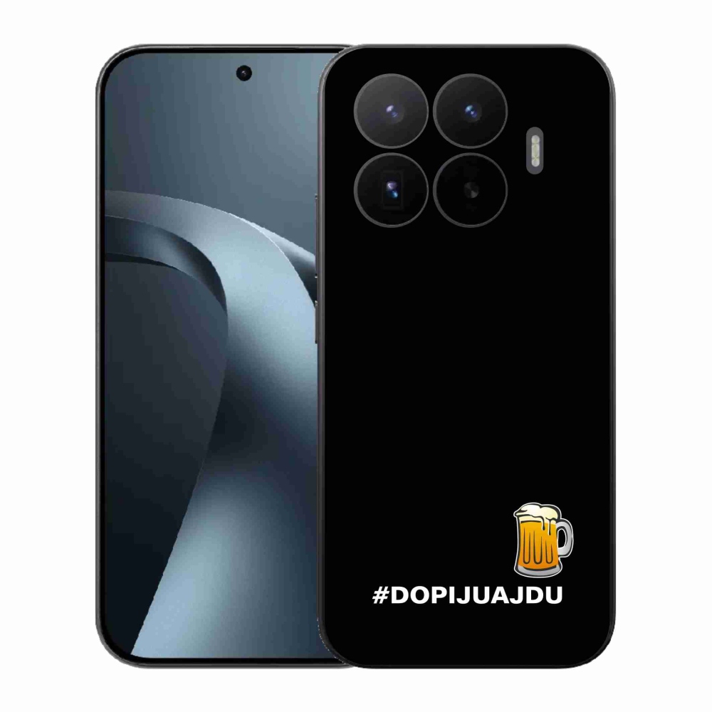 Gélový kryt mmCase na Xiaomi 17T - pivný motív 1 čierne pozadie