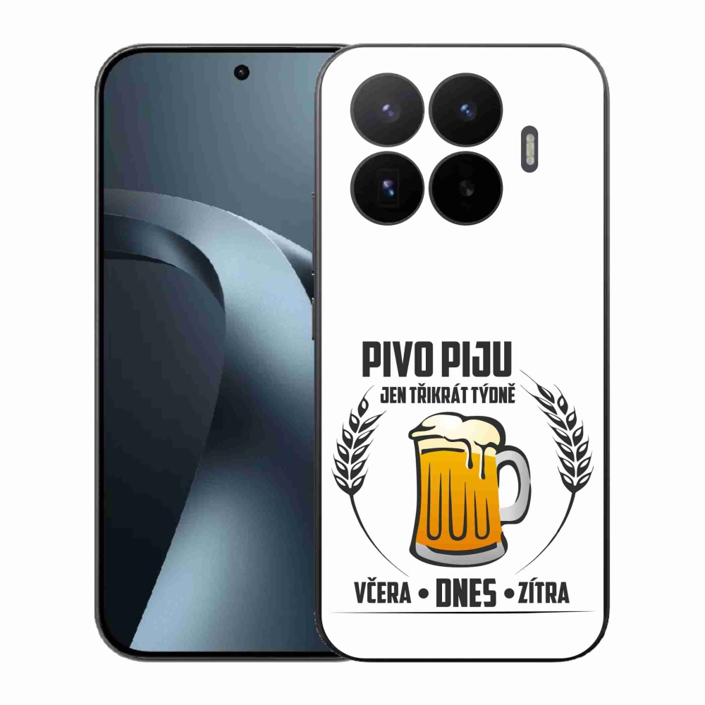 Gélový kryt mmCase na Xiaomi 17T - pivný motív biele pozadie