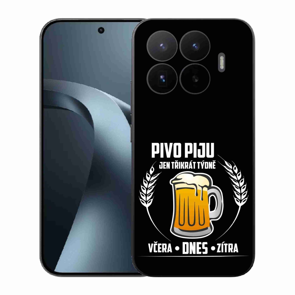 Gélový kryt mmCase na Xiaomi 17T - pivný motív čierne pozadie