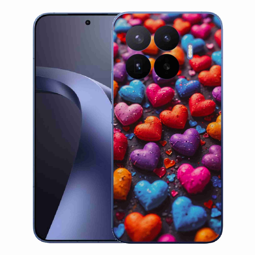 Gélový kryt mmCase na Xiaomi 17T Pro - farebné srdcia