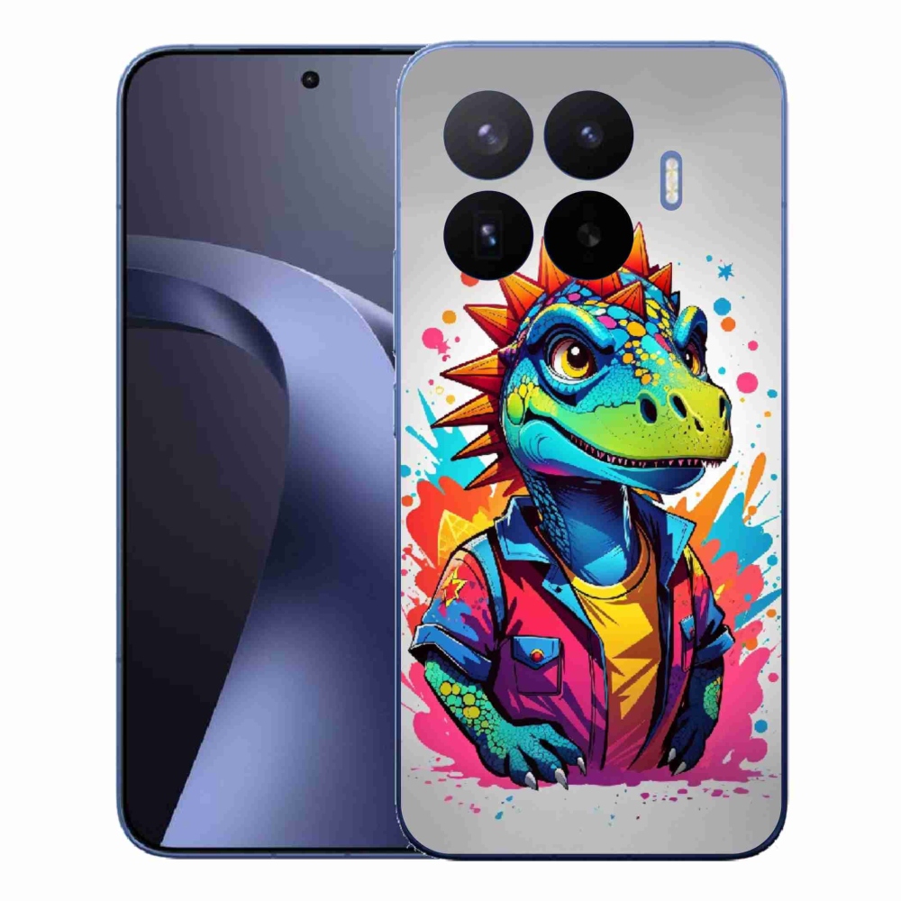 Gélový kryt mmCase na Xiaomi 17T Pro - farebný dinosaurus