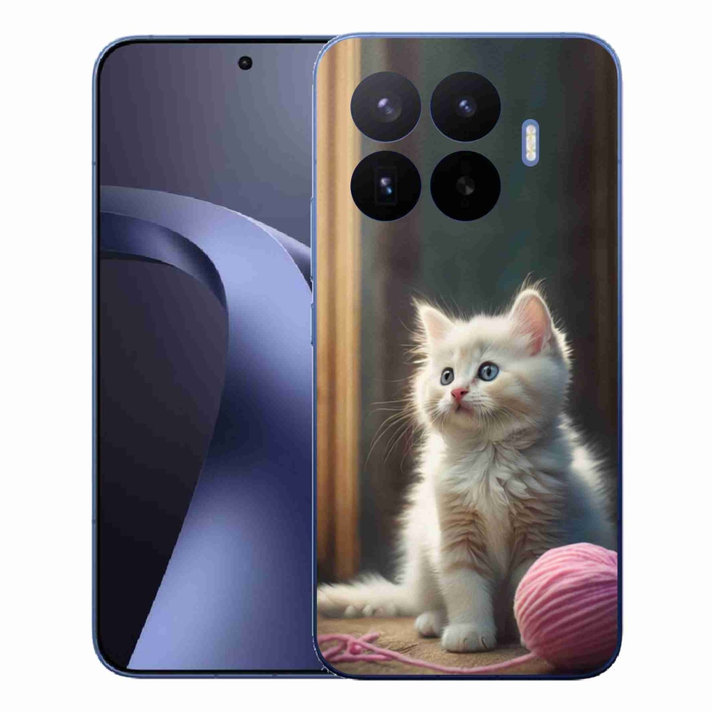 Gélový kryt mmCase na Xiaomi 17T Pro - biele mačiatko 2