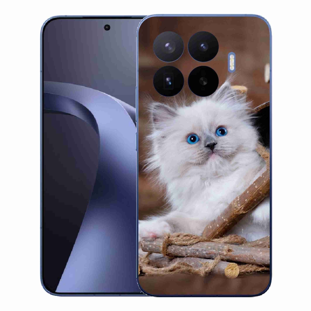 Gélový kryt mmCase na Xiaomi 17T Pro - biele mačiatko