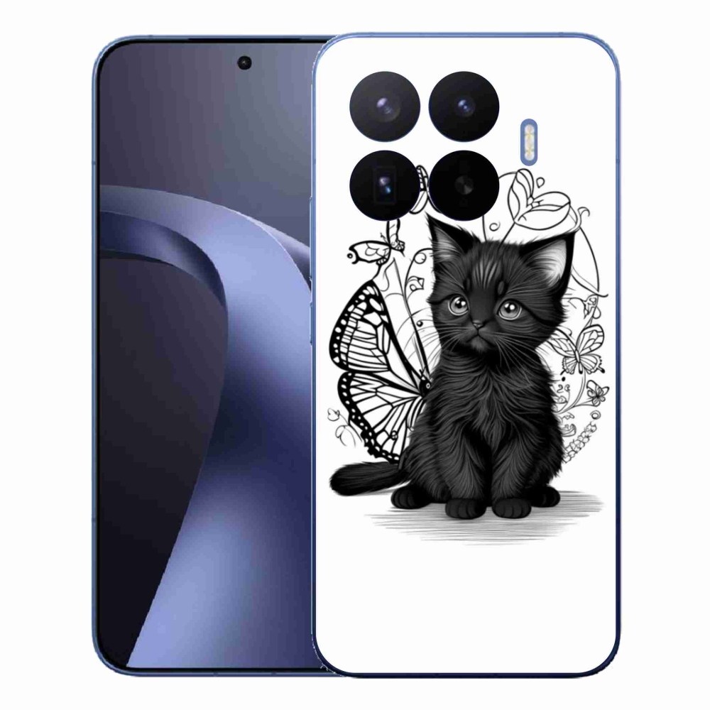 Gélový kryt mmCase na Xiaomi 17T Pro - čierne mačiatko