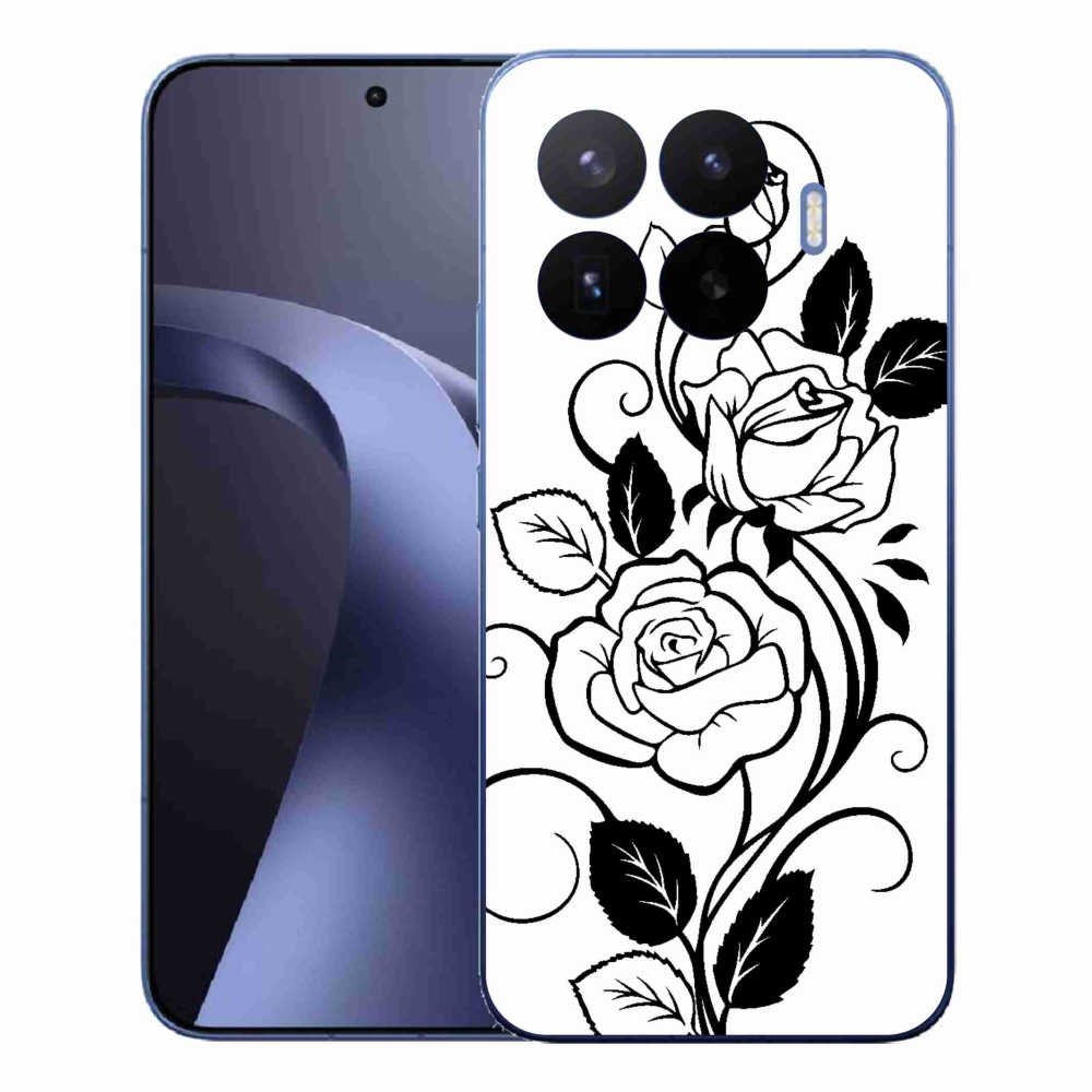 Gélový kryt mmCase na Xiaomi 17T Pro - čiernobiela ruža