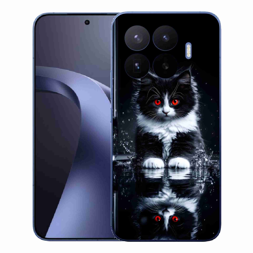 Gélový kryt mmCase na Xiaomi 17T Pro - čiernobiele mačiatko