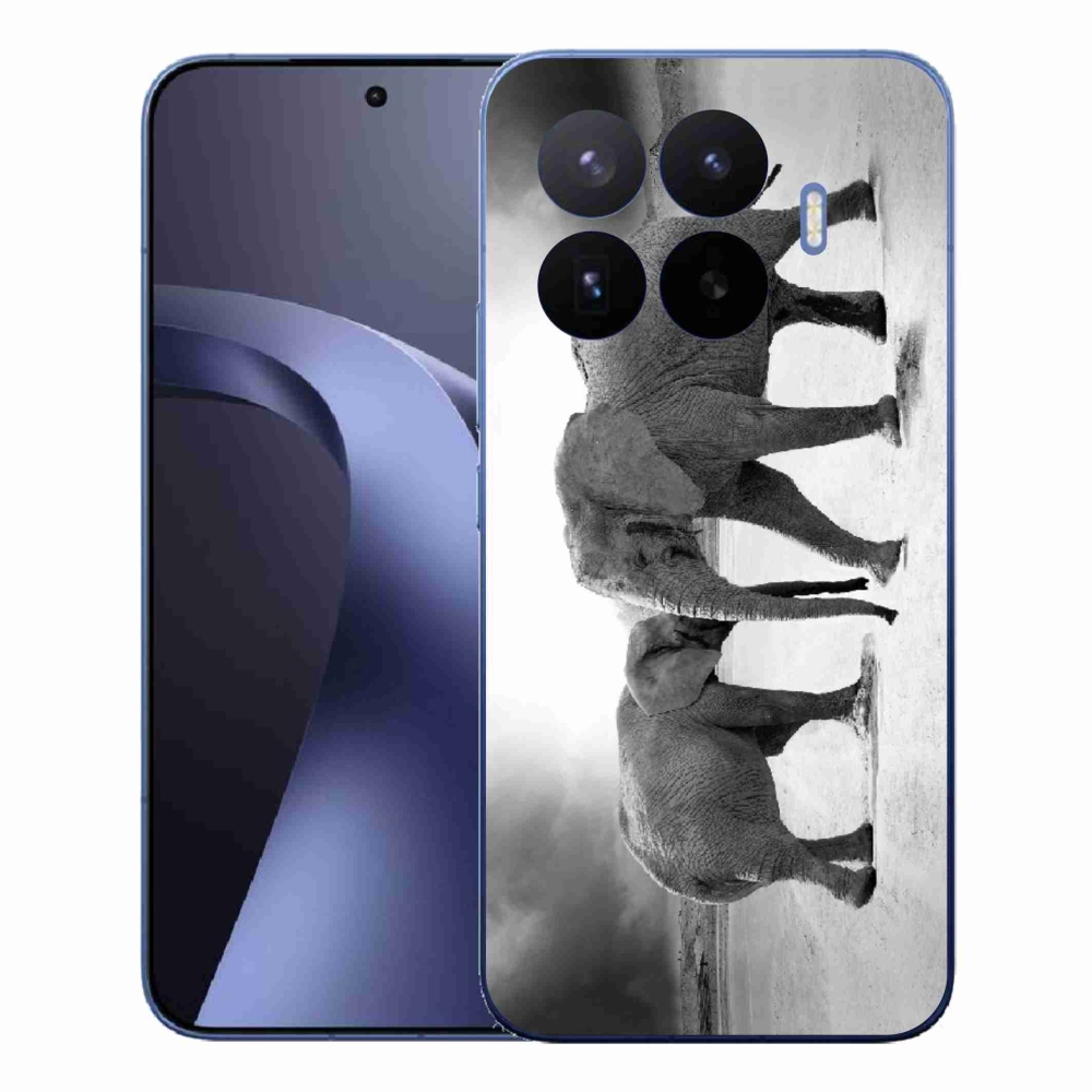 Gélový kryt mmCase na Xiaomi 17T Pro - čiernobieli slony