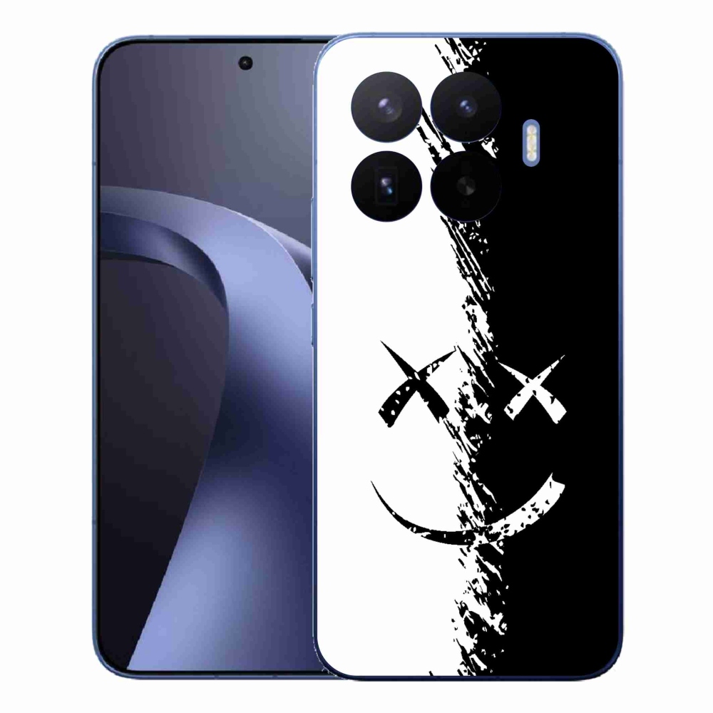Gélový kryt mmCase na Xiaomi 17T Pro - čiernobiely smajlík