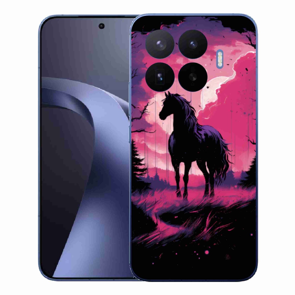 Gélový kryt mmCase na Xiaomi 17T Pro - čierny kreslený kôň 1