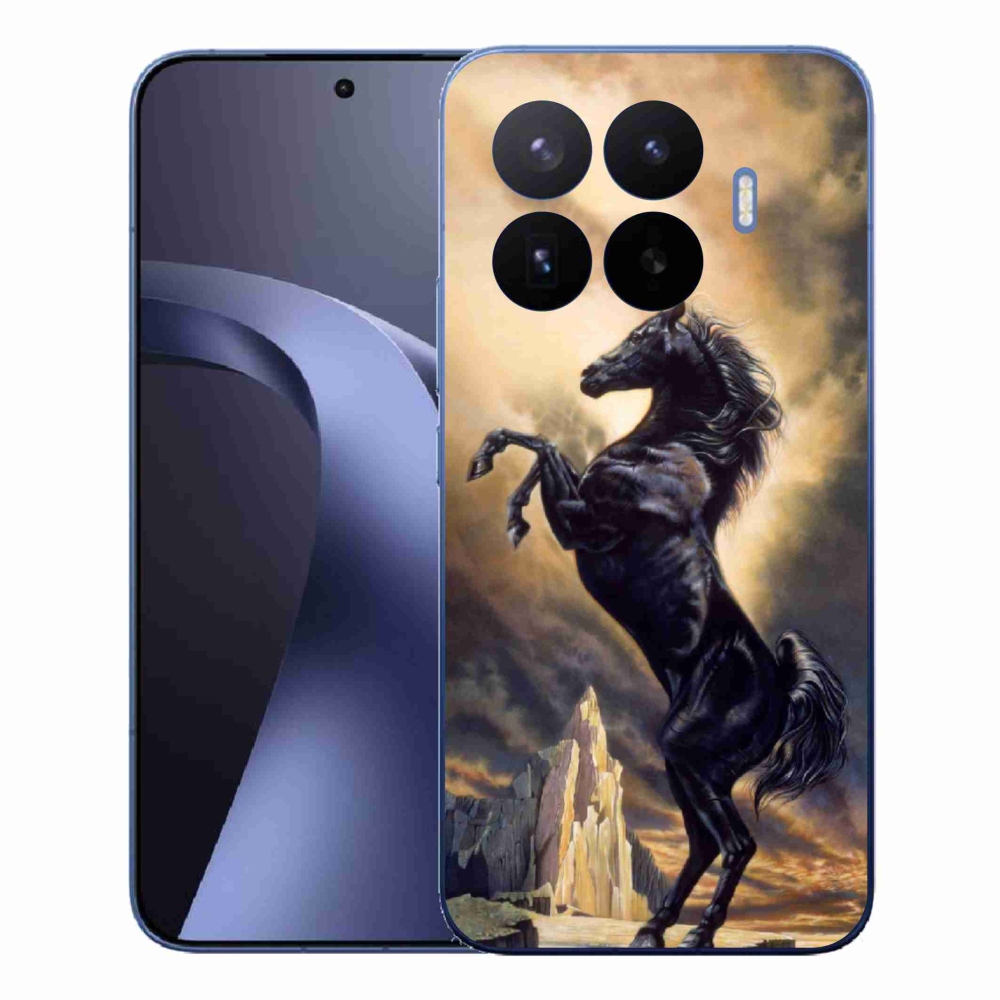Gélový kryt mmCase na Xiaomi 17T Pro - čierny kreslený kôň