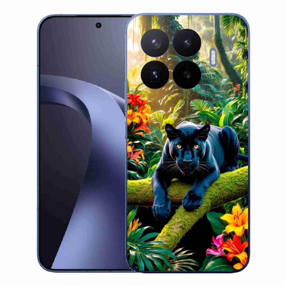 Gélový kryt mmCase na Xiaomi 17T Pro - čierny panter v džungli
