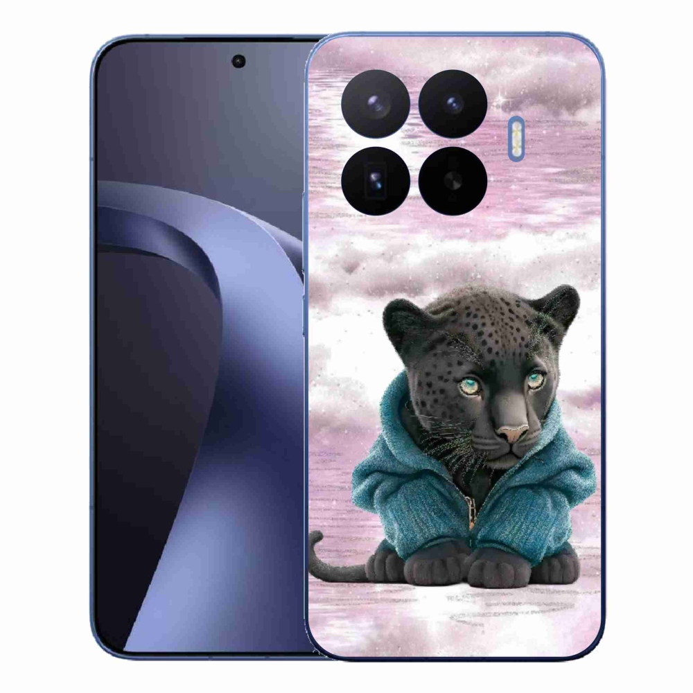 Gélový kryt mmCase na Xiaomi 17T Pro - čierny panter vo svetri