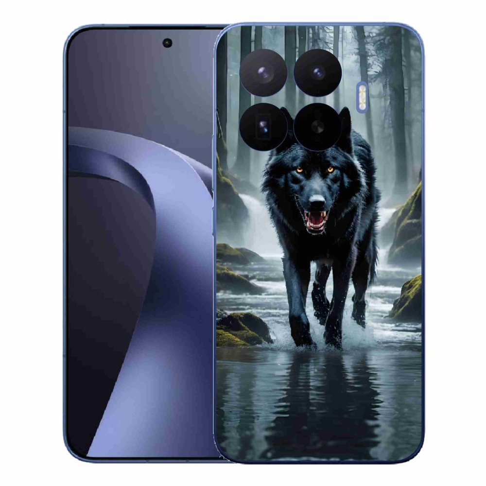 Gélový kryt mmCase na Xiaomi 17T Pro - čierny vlk