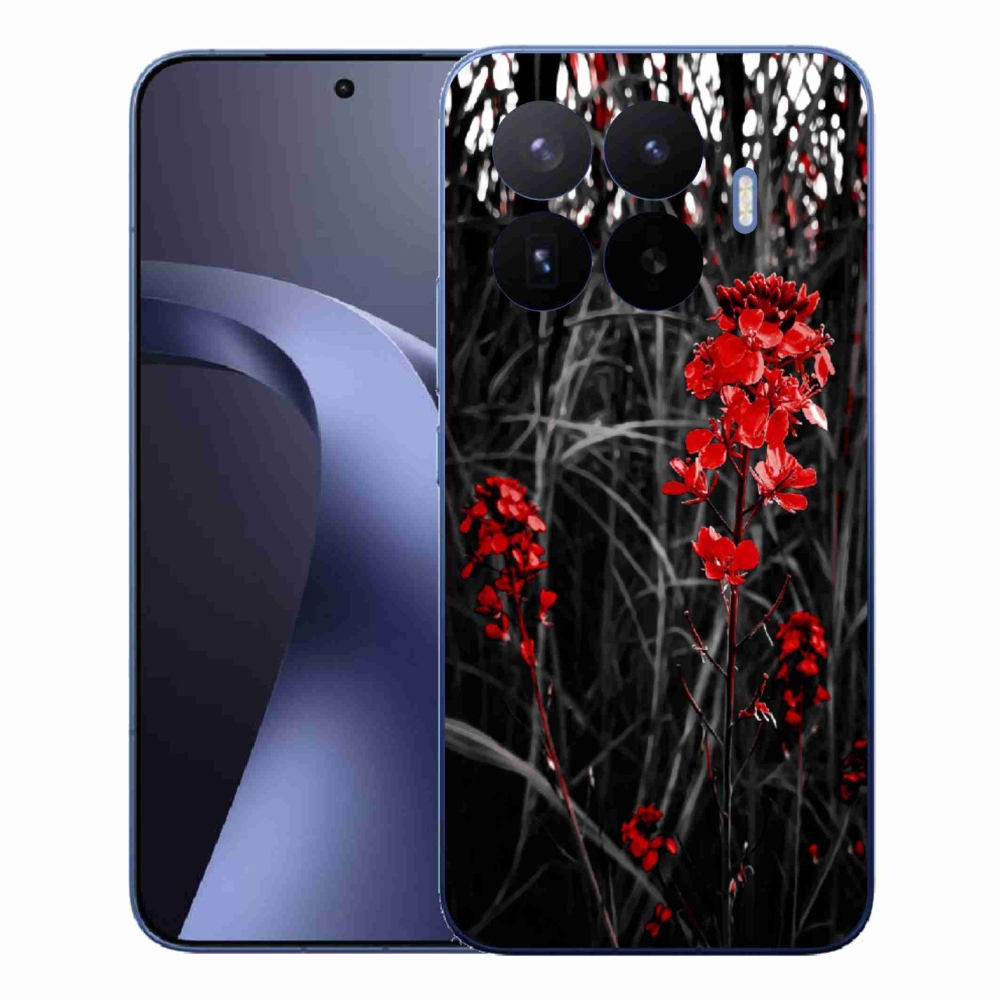 Gélový kryt mmCase na Xiaomi 17T Pro - červená rastlina