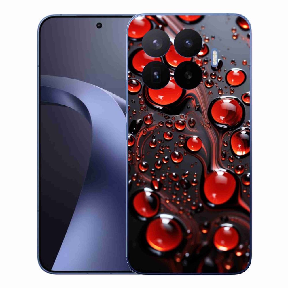 Gélový kryt mmCase na Xiaomi 17T Pro - červené kvapky 2
