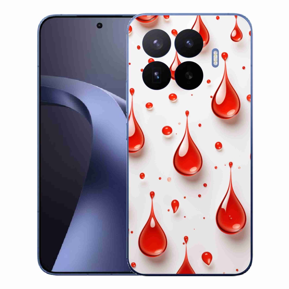 Gélový kryt mmCase na Xiaomi 17T Pro - červené kvapky
