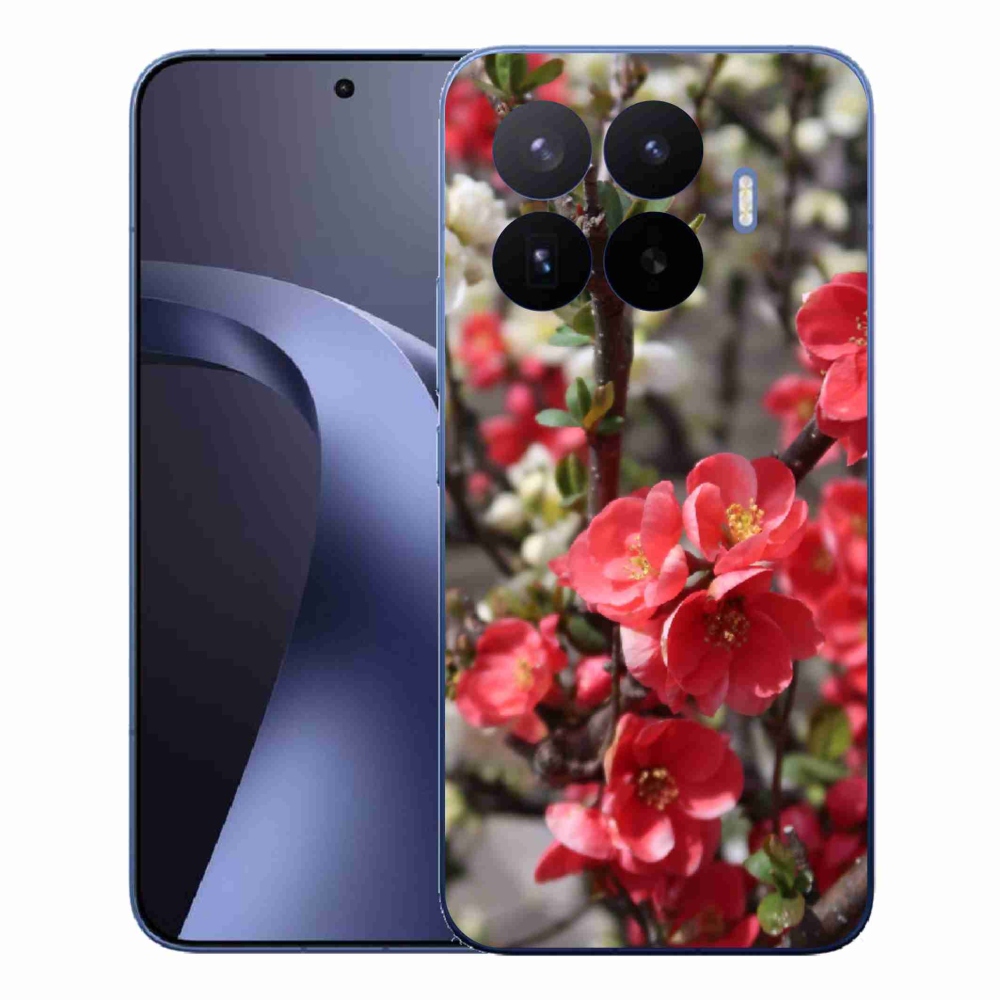 Gélový kryt mmCase na Xiaomi 17T Pro - červené kvety