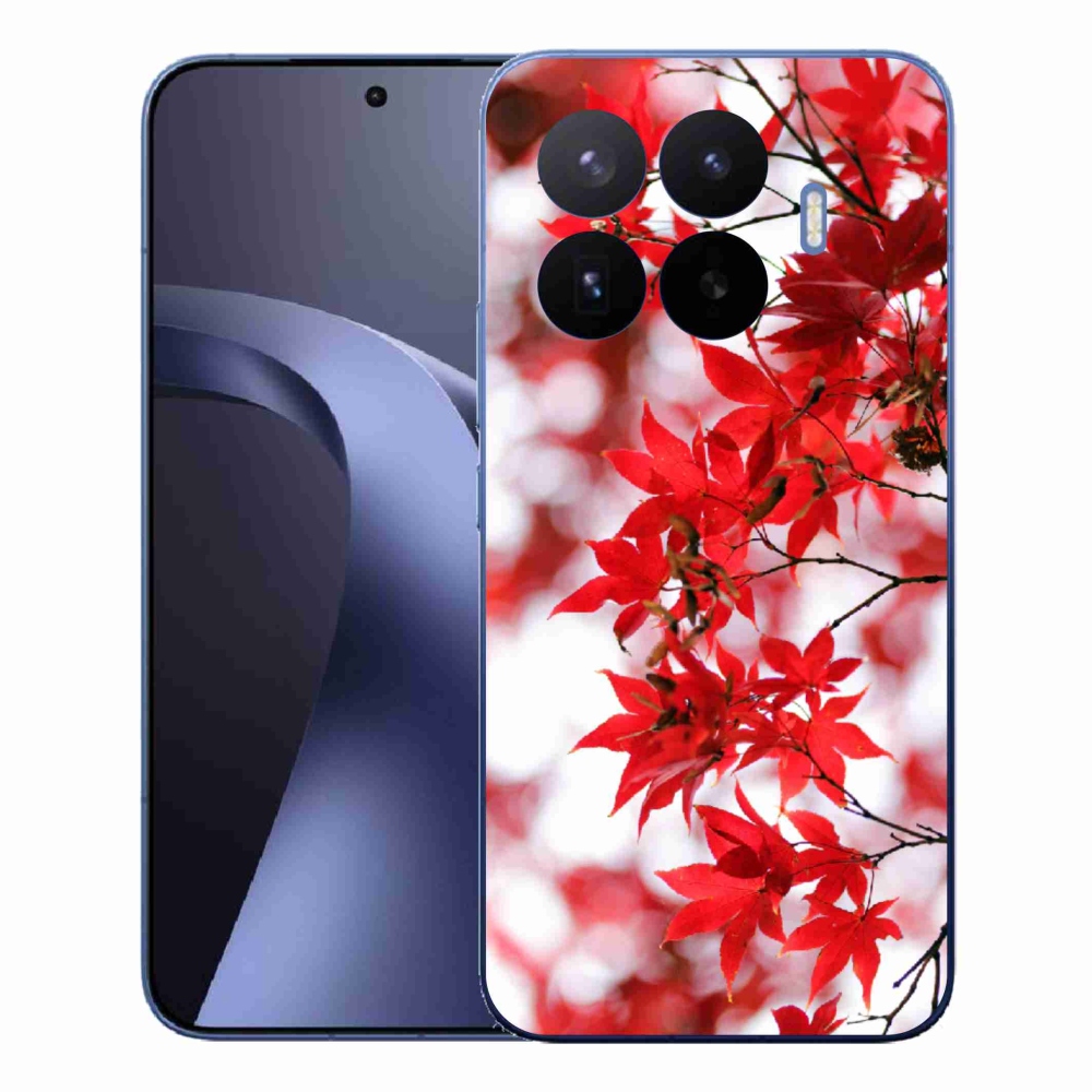 Gélový kryt mmCase na Xiaomi 17T Pro - červené listy