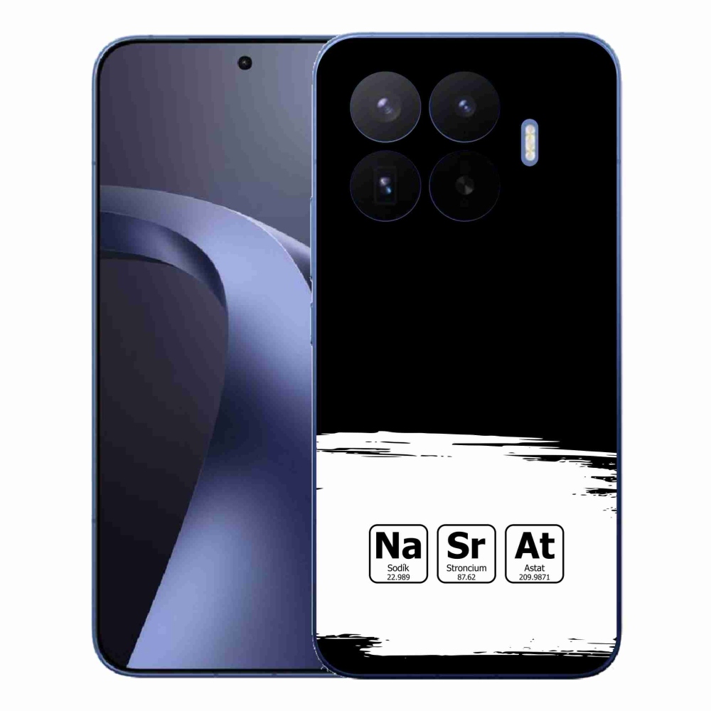 Gélový kryt mmCase na Xiaomi 17T Pro - chemické prvky bieločierne pozadie