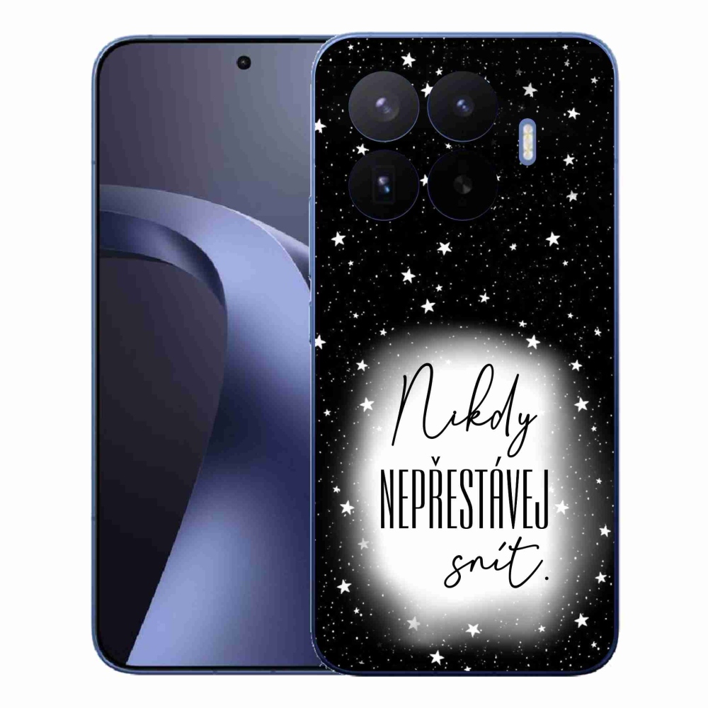Gélový kryt mmCase na Xiaomi 17T Pro - citát 1 bieločierne pozadie