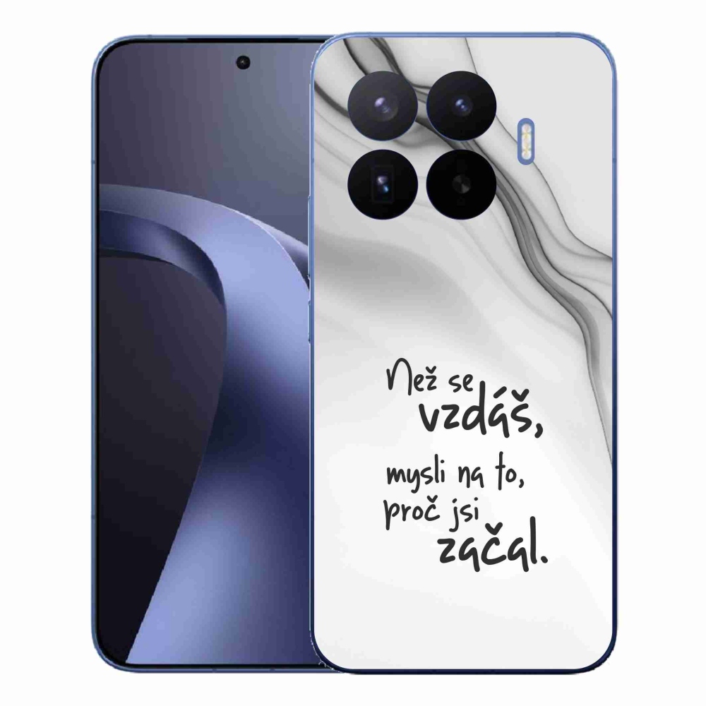 Gélový kryt mmCase na Xiaomi 17T Pro - citát 2 biele pozadie