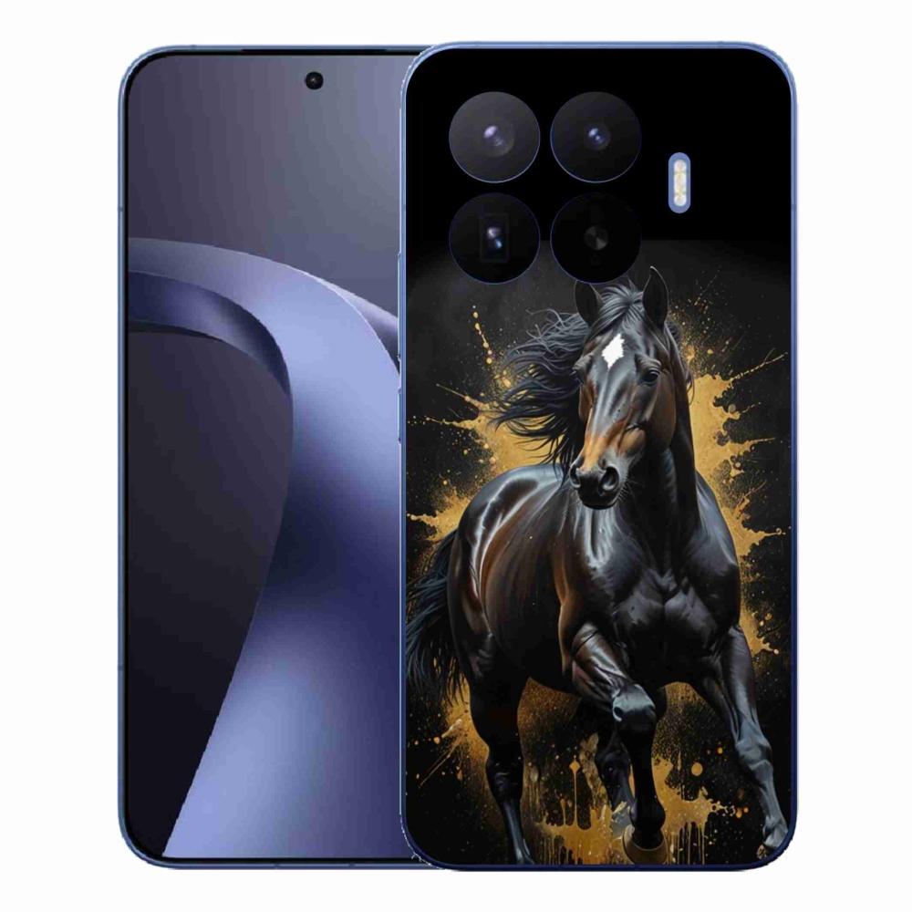 Gélový kryt mmCase na Xiaomi 17T Pro - elegantný čierny žrebec