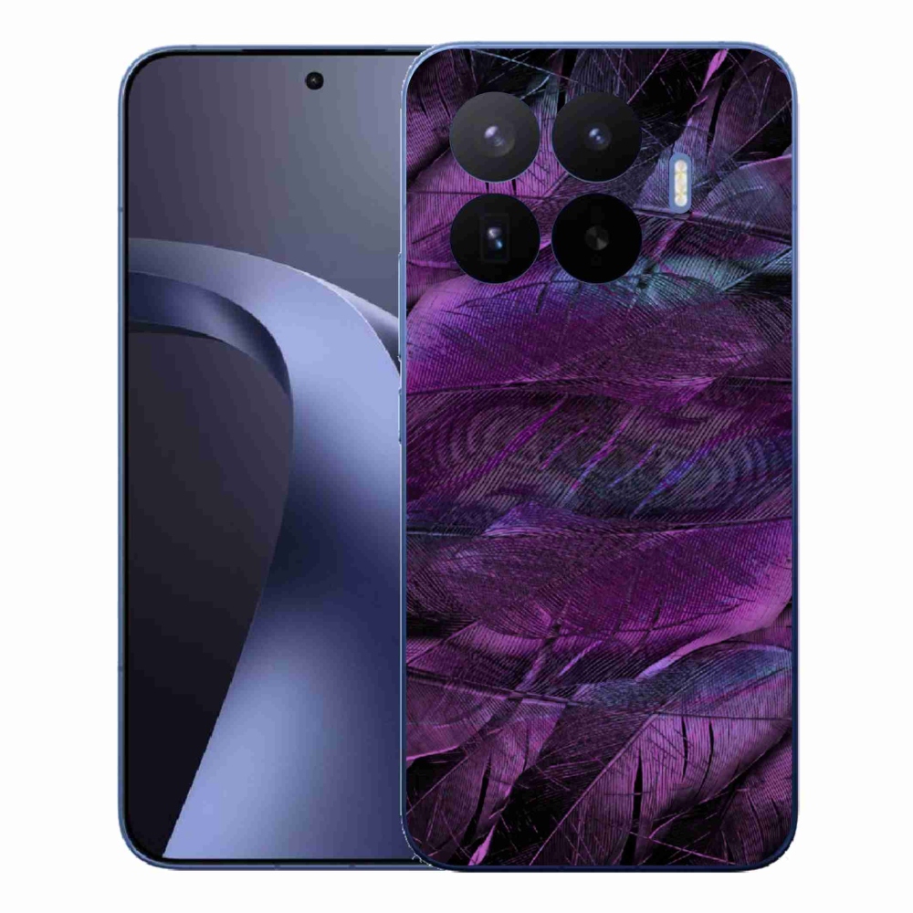 Gélový kryt mmCase na Xiaomi 17T Pro - fialové pierka