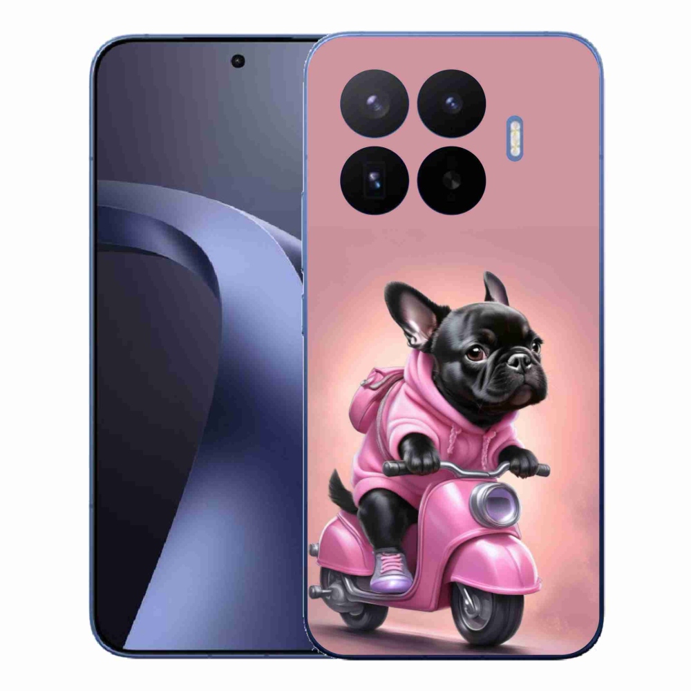 Gélový kryt mmCase na Xiaomi 17T Pro - francúzsky buldoček na skútri