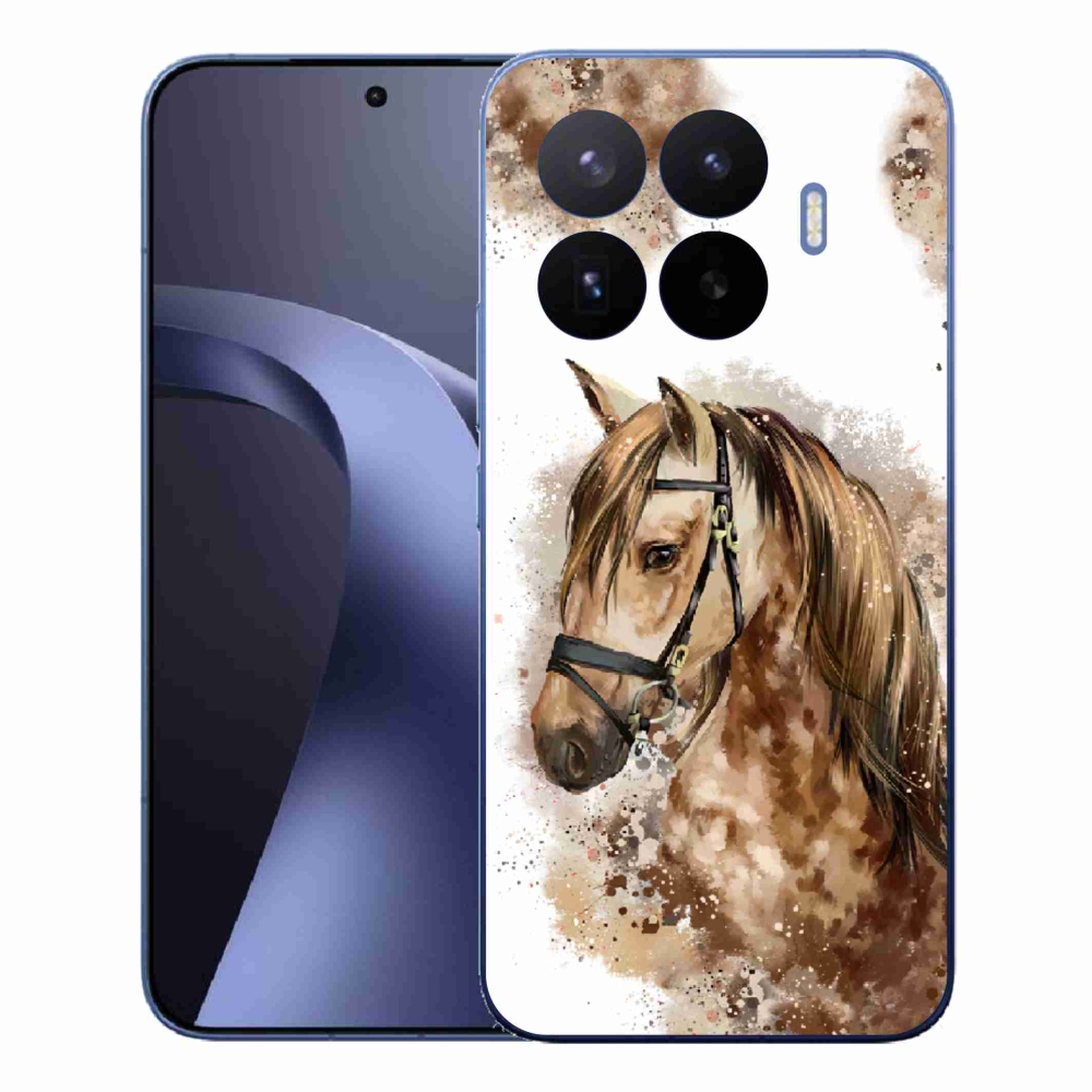 Gélový kryt mmCase na Xiaomi 17T Pro - hnedý kreslený kôň