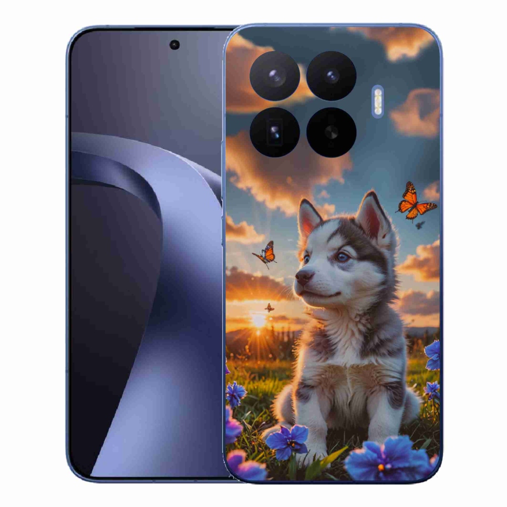 Gélový kryt mmCase na Xiaomi 17T Pro - husky pri západe slnka