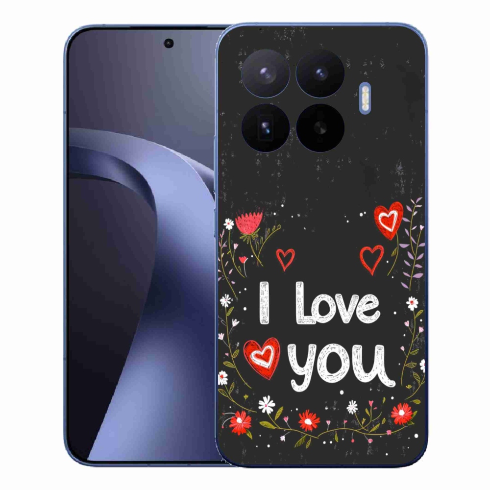 Gélový kryt mmCase na Xiaomi 17T Pro - I love you čierne pozadie