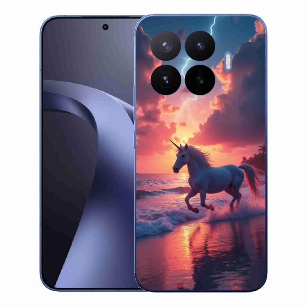 Gélový kryt mmCase na Xiaomi 17T Pro - jednorožec na pláži