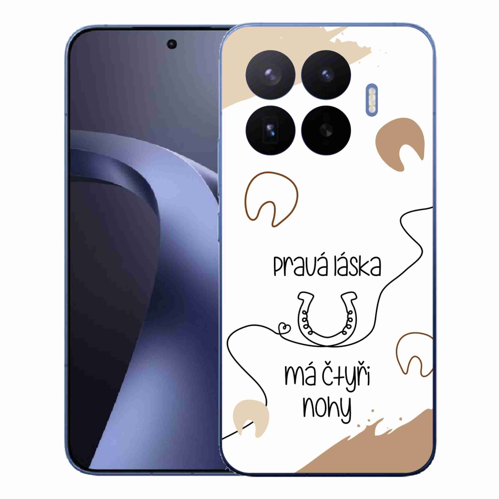Gélový kryt mmCase na Xiaomi 17T Pro - konský motív biele pozadie